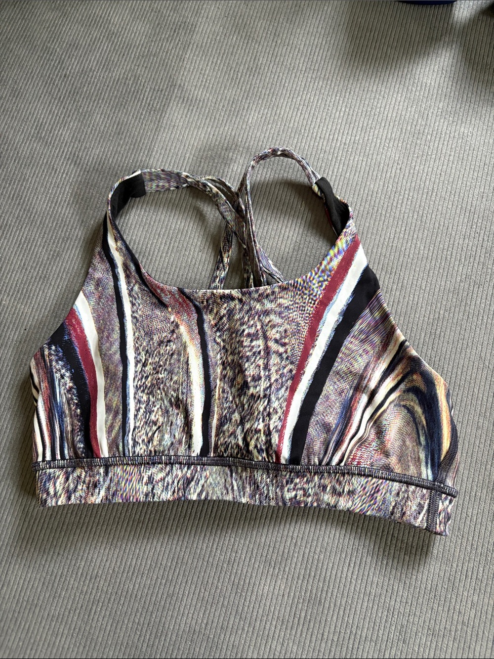 Women's Lululemon Energy Multicolor Striped Sports Bra